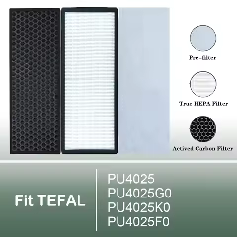 XD6070 & XD6060 Replacement HEPA & Carbon Filter For TEFAL PU4025 PU4025G0 PU4025K0 PU4025F0 Intense