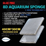 Aquarium 8D Filter Sponge / Fish Tank 8D Filter Wool / Aquarium Filter Cotton / Glue Free 8D无胶鱼缸过滤棉