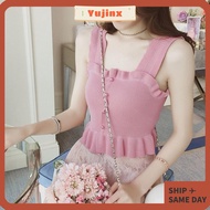 YUJINX Strap Vest, Knitted Outerwear Outerwear Vest, 2024 Sleeveless Breathable Streetwear Lady
