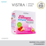 VISTRA Marine Collagen TriPeptide 10000 mg. L-Arginineand Glycine Plus Strawberry Lychee Flavour -