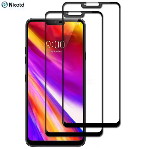 2 Pieces Full Cover Screen Protector Protective Glass For LG G7 One Tempered Protective Film For LG 