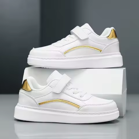 White Children Sneaker Boys Shoes PU Leather Casual Sports Kids School Skate Shoes Luxury Autumn Ten