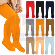 (0-12M) Baby KNITTED SOLID Cotton Leggings Tight Pant Anti Slip (12 Colors) Legging Seluar