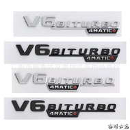 3D Fender Emblem V6 BITURBO 4MATIC+ Sticker Fit Mercedes Benz AMG Side Body Badge Car Exterior Mod A