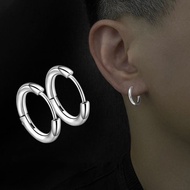 HOOPS 8mm silver pearcing hoop earrings titanium Piercing quality anti-rust and anti-fade Percing fo