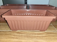 5pcs. BIG brown rectangle pots for plants 32x15x13 cm / paso / garden pot / plant tray / pechay pot