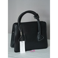 C&K Harper Structured Top Handle Bag Black