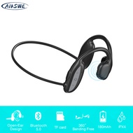 AIKSWE Bluetooth Open-Ear MP3 Wireless Sports Headphones Surround Sound Earphones Stereo Hands-Free With Microphone For Running