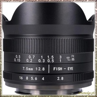 [S D K G] Ultra Wide Angle Fisheye Micro Single Lens 7.5MM F2.8II  E-Mount A600 Compatible, -C Senso