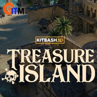 KITBASH3D - TREASURE ISLAND | PIRATE ADVENTURE 3D ENVIRONMENT ASSET PACK | DIGITAL DOWNLOAD | BLENDE