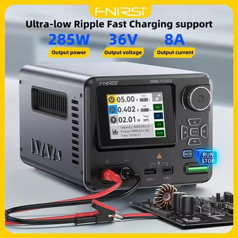 FNIRSI IPS3608 Adjustable DC Power Supply 36V 8A 285W Lab Bench Power Supply Voltage and Current Reg