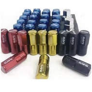 IRAYS Tyre nut Wheel Nut Anti-theft Nut Long Wheel Nut Steel Nut M12 x 1.5 Wheel Nut 20pcs