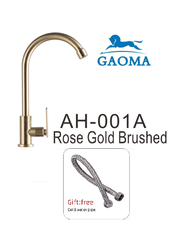 Gaoma 🐎 🔥~304~ ก๊อกน้ำ ก๊อกน้ำซิงค์ อ่างล้างจาน สีทอง  Kitchen Faucet Cold Tap Gold Brushed  kitchen faucet (304 Stainless Steel) ~ AH-001A ~ Gold