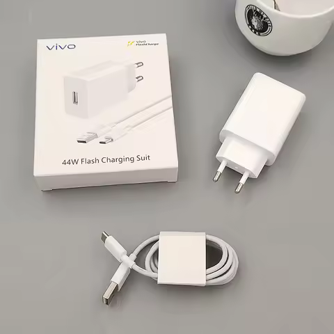 44W Original Vivo Fast Charger EU FlashCharge Power Adapter Type C Cable For VIVO Y100 Y36 X100 X200