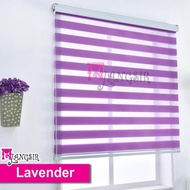 Bidai Korea / Korea Zebra blinds / Width 2 / 3 / 4 / 5 / 6 / 7 Feet x Height 6 & 8 Feet / Lavender