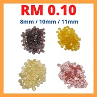 RM1 = 30 biji Butang Bunga Plastik 8mm 10mm 11mm Button Floral Flower Two Holes Dua Lubang