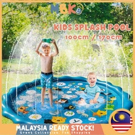 Inflatable Splash Pool Sprinkle 170CM Children Water Spray Game Pad PVC Garden Pool Beach Outdoor Fu