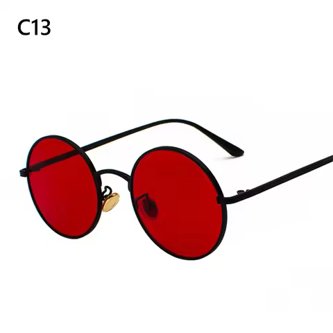 Men and Women Circle Glasses UV Protection Steampunk Sunglasses Vintage Sunglasses Circle Glasses Ro