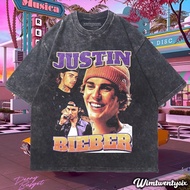 JUSTIN BIEBER 2 MUCH WASHING VINTAGE TEE (OVERSIZE WASHED T-SHIRT)