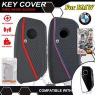 BMW Silicone Car Key Chain Case Holder Cover Shell Protector 3 Button For 2 3 5 7 Series G81 G60 G61