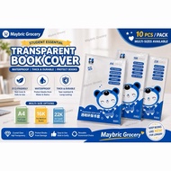 Transparent Book Cover (10pcs) – Waterproof, Durable, Multi-Size (A4/16K/22K)