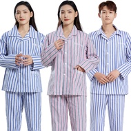 Cotton Hospital Gown Long Sleeve Unisex Patient Gown Pajamas Short Sleeve Set Patient Clothing Nursi