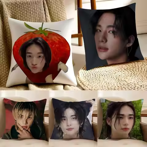 Person Idol H-Hyunjin Cushion Cover Pillowcase Anti-dustmite living Room Sofa Decor Cushion Room