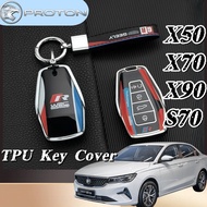 Proton Smart Remote Car Key Cover TPU Key Case for X50 X70 X90 S70 Keychain Accessories