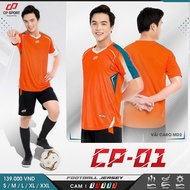 CP SPORT - CP01 ORANGE Football Kit, Genuine, Breathable Sesame Fabric, Super Nice CPK-CP01-CAM