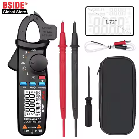 ACM91 Digital Clamp Meter Current Professional AC/DC Auto Car Repair TRMS Multimeter Live Check NCV 