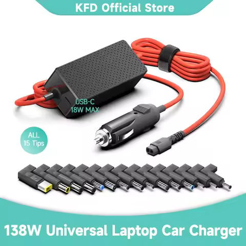 19V6.32A 120W 100W 65W USB C Car Charger to Universal for Lenovo ASUS Dell HP LG Samsung Sony Toshib