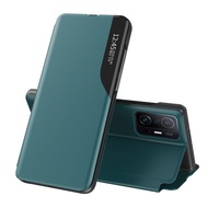Xiaomi 11T / Xiaomi 11T Pro Case RUILEAN Smart View Window Flip Stand Cover PU Leather Protective Ca