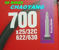 ยางใน700c ทุกขนาด ยางในจักรยานเสือหมอบ จักรยานไฮบริจ ทัวริ่ง 700x23-25-28-33-37-38-45C ยางในจักรยาน ยางใน CHAOYANG คุณภาพดี ส่งไวส่งเร็ว ได้ของชัวร์