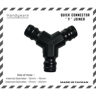 '' Y '' Quick Connect/3 way hose connector/Pipe connector/3 way hose/Y joiner Black/Orange