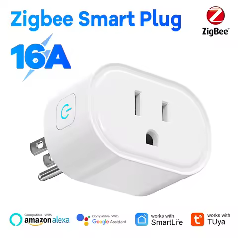 USA Canada Zigbee Smart Plug US Standard 10A/16A Works With Alexa Google Assistant APP Remote Contro