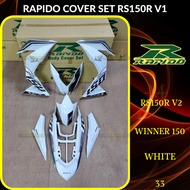 RAPIDO COVER SET RS150R/RS150 V2 V3 WINNER150 (33) WHITE (STICKER TANAM/AIRBRUSH) COVERSET