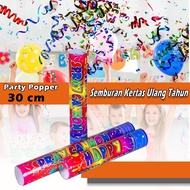 TITIK TIGA Party Popper Confetti Semburan Kertas Perlengkapan Pesta Ulang Tahun Confetti Panjang 30c
