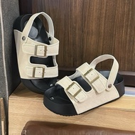 Women's back strap with 2 square buckle straps K19 can be worn in 2 styles, soft suede, 3cm high, co
