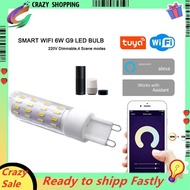 G9 Led Light Bulb 6W Tuya  Dimmable Smart Light Halogen Light Voice Control Smart LED Bulbs 2700-650