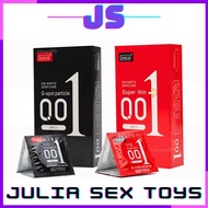 Julia's 001 Super Thin Condom 001 kondom nipis 超薄安全套 狼牙套 spike condom10pcs【Ready Stock】