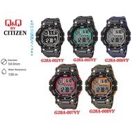 Q&Q Watch by Citizen Men Digital Watch with Rubber Strap G28A