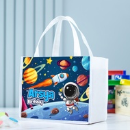 Tas Ultah Astronot Custom Nama Anak Tas Souvenir Bingkisan Snack Ultah