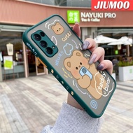 JIUMOO เคสสำหรับ OPPO Reno 5 Reno 5 Pro Reno 5K 5G เคส X3 Lite ลายตุ๊กตาหมีการ์ตูนขอบสี่เหลี่ยมด้านข