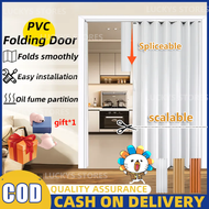 Accordion sliding door PVC Folding door Room divider wall partition indoor household partition home divider Bathroomdoor