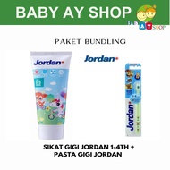 Bundling Package for Jordan Toothbrush 1 to 4 years and Jordan Step 1 Toothpaste