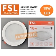 1CARTON(30pcs)  FSL 4inch 12W / 6inch 18W / 8inch 24W led downlight (6500K/4000K/3000K)