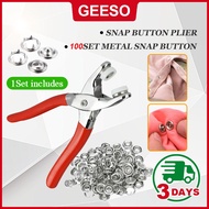 GEESO Snap Button Plier Metal Snap Button Set Five-Claw Snap Button 五爪扣套装