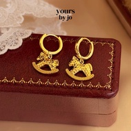【CNY Limited Collection】Yours by Jo S925 Sterling Silver Prosperity Horse Hoop Earrings