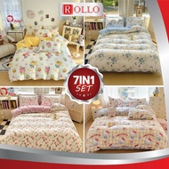 Premium Cadar Kartun (7IN1) Queen King 2200 Thread Count Set With Comforter Bedsheet High Quality