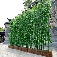 Fake Bamboo, Outdoor Faux Bamboo Plant，for Garden Fence Privacy Screen Courtyard Entrance Office, Ea